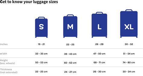 checked bag size chart.